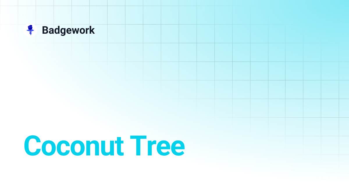 Coconut Tree | Badgework